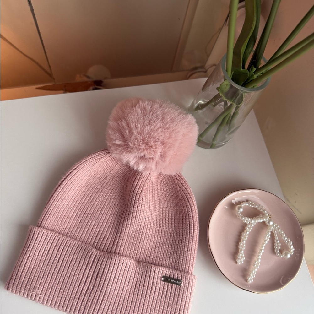 Steve Madden Blush Knit Beanie View 4